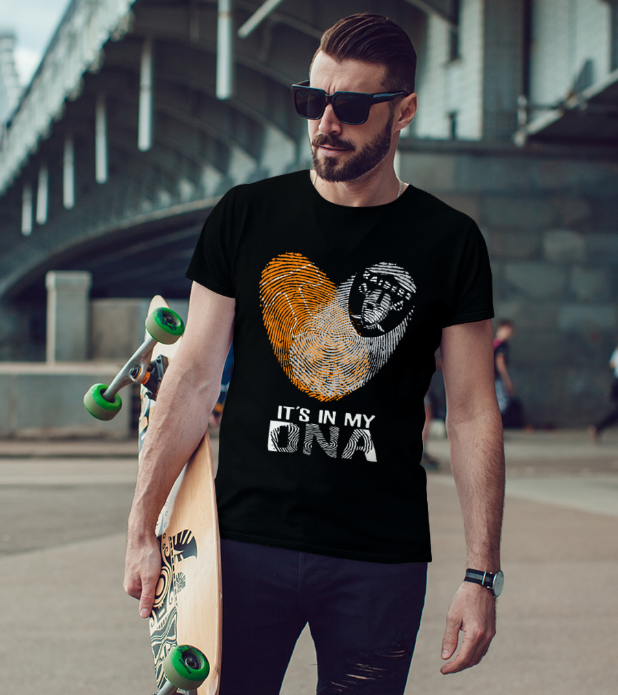 Raiders It's In My DNA Fingerprint Heart T-Shirt