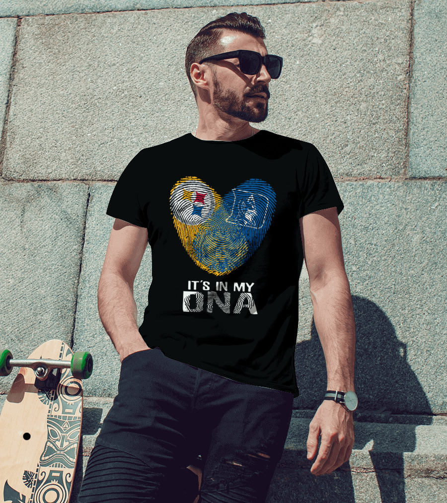 Steelers Duke It's In My DNA Fingerprint Heart T-Shirt