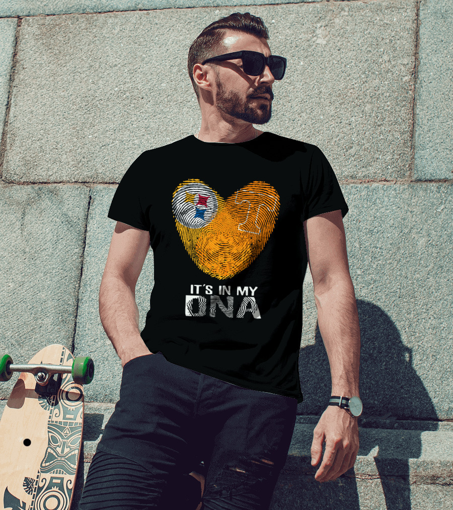 Steelers Tennessee It's In My DNA Fingerprint Heart T-Shirt