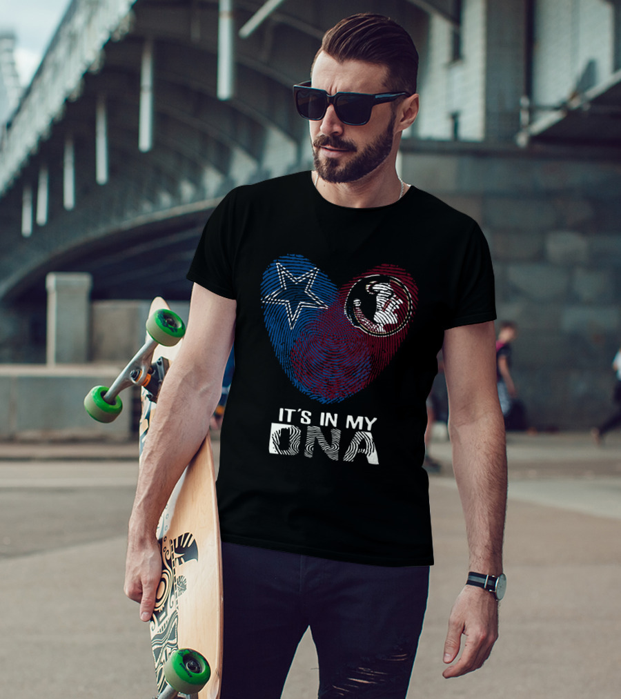 Cowboys Noles It's In My DNA Star And Seminole Emblems T-Shirt