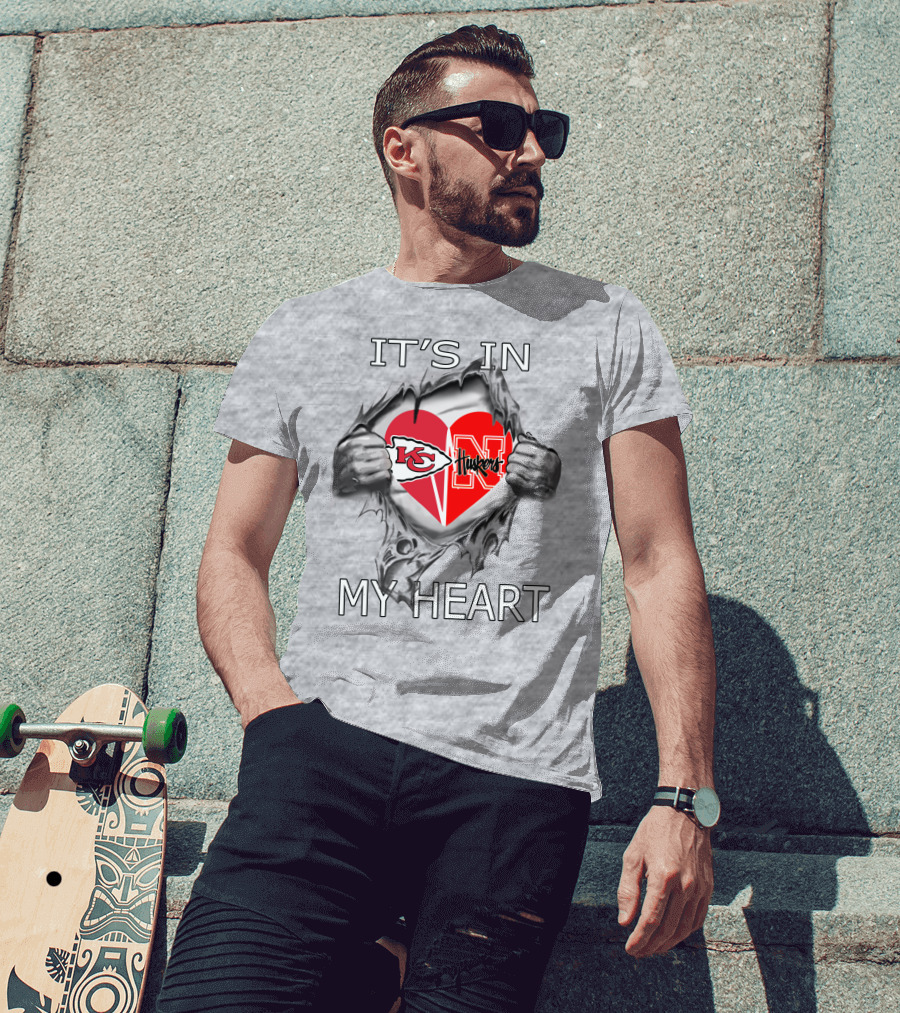 It's IN My Heart Chiefs Huskers T-Shirt