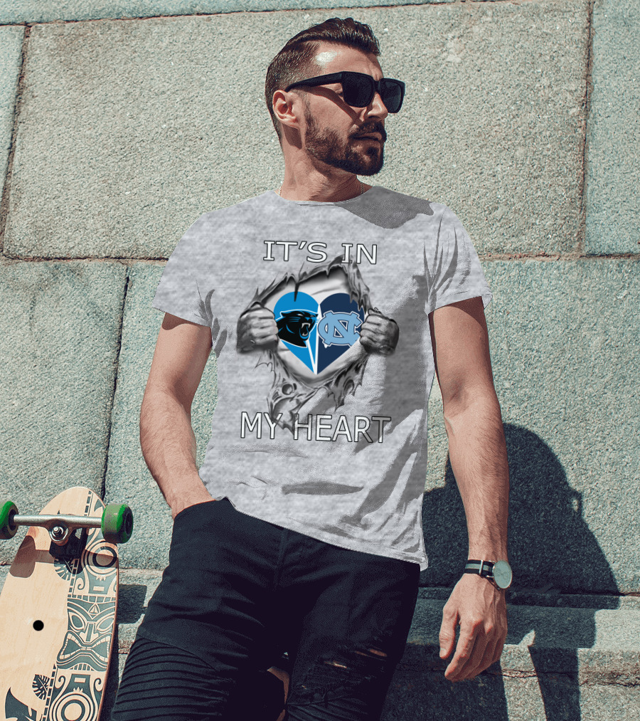Panthers Tar Heels It's In My Heart T-Shirt