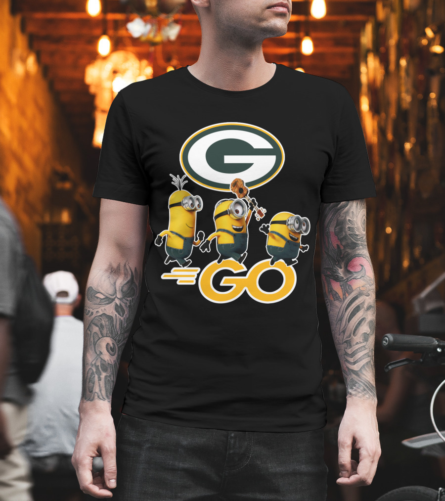 Packers Minions Go Enthusiastic Cheer With Green Bay Team Spirit T-Shirt