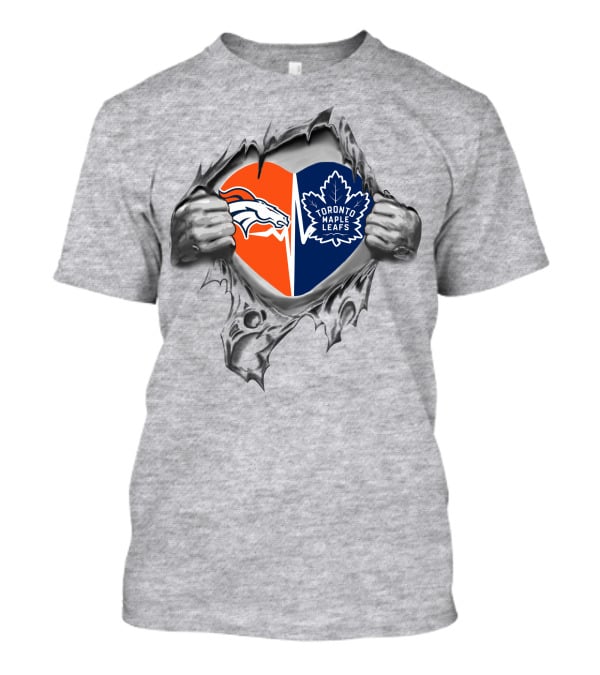 Broncos Toronto Maple Leafs Heart Logo Passion Fan Pride T-Shirt