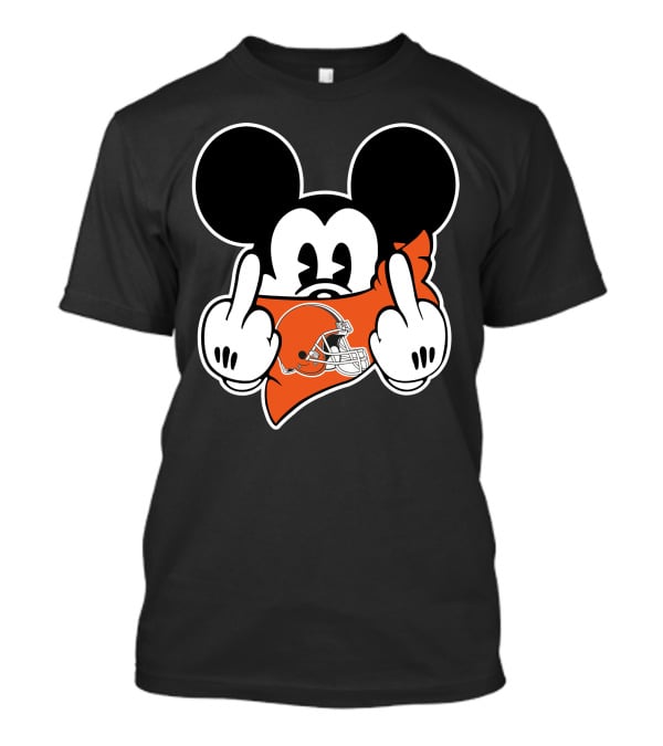 Browns Cleveland Football Helmet Mascot Gesture T-Shirt