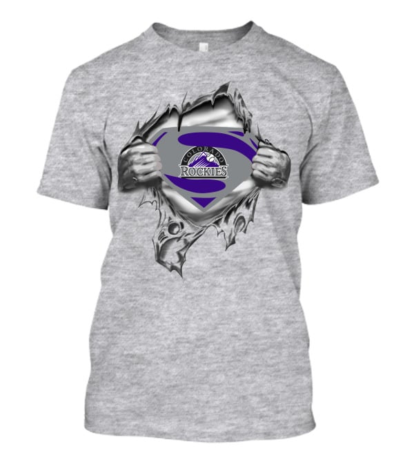 Colorado Rockies Superman Emblem Unveiled T-Shirt