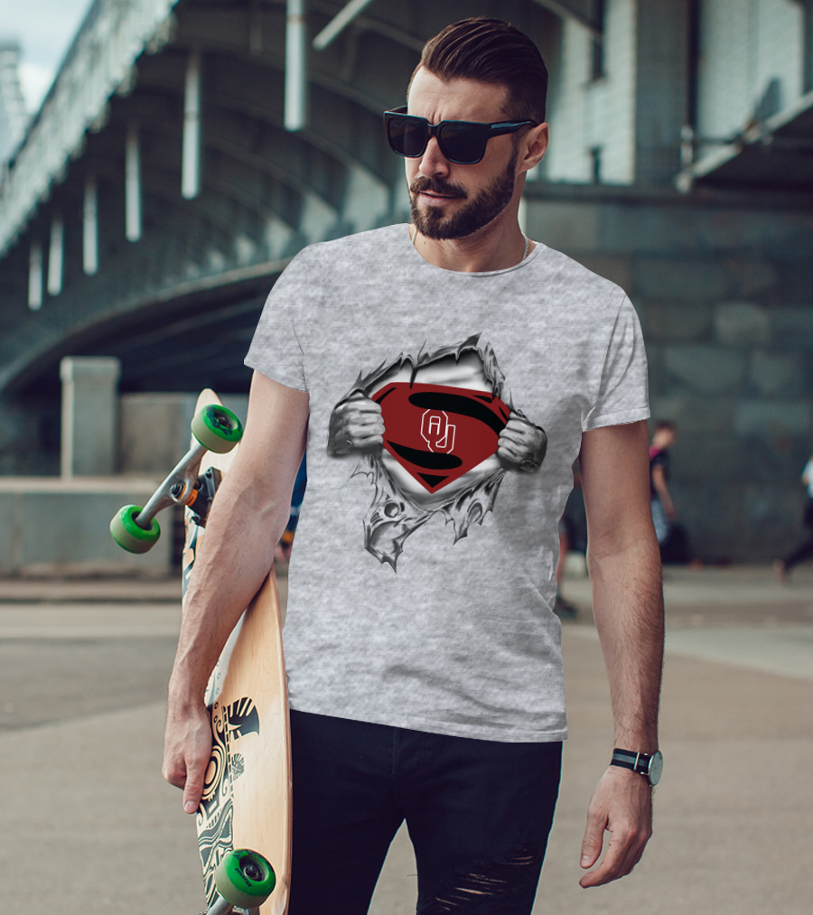 Ou Sooners Superman Emblem Morph T-Shirt