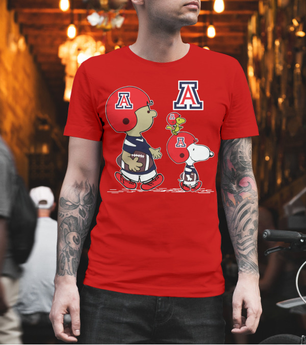 Arizona Wildcats Snoopy Football Team Peanuts Characters T-Shirt Arizona Wildcats Snoopy Football Team Peanuts Characters T-Shirt