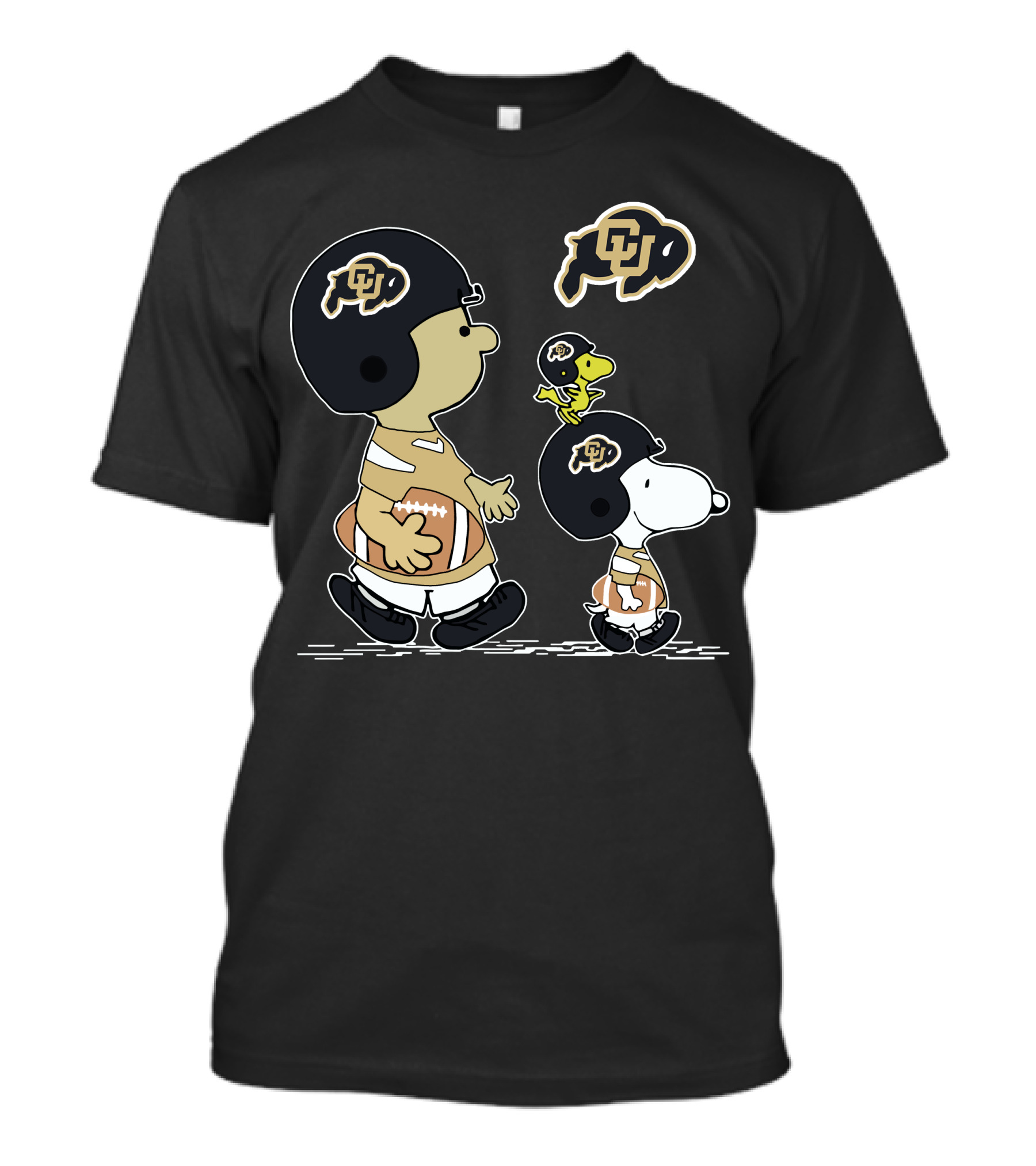 Colorado Buffaloes Peanuts Snoopy Football Team T-Shirt