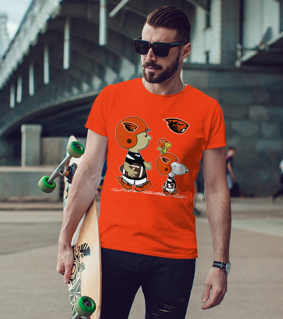 Oregon State Beavers Football Snoopy Woodstock Peanuts Charlie Brown T-Shirt