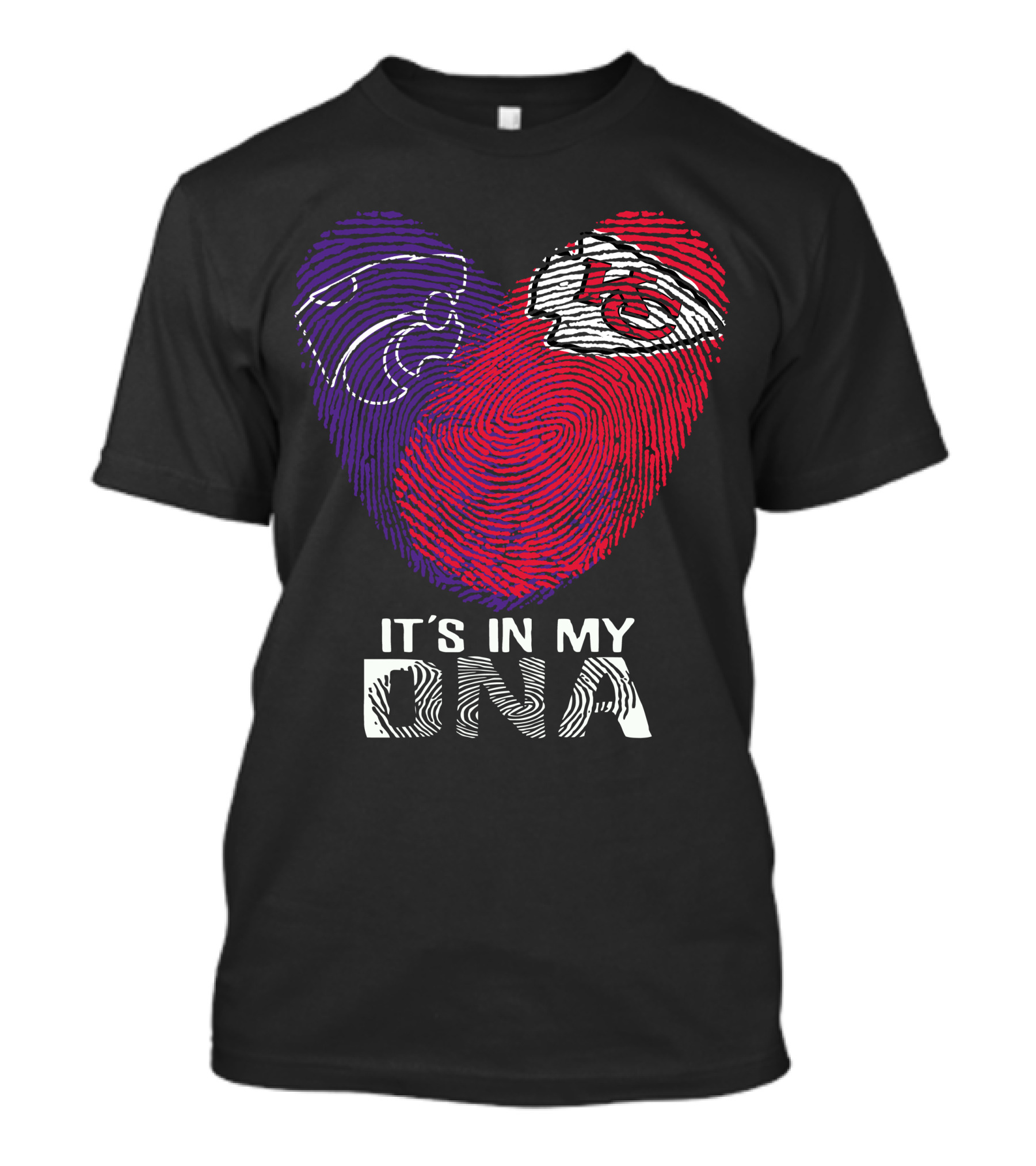 Kansas State Wildcats Chiefs It's In My DNA Football Fan Spirit T-Shirt
