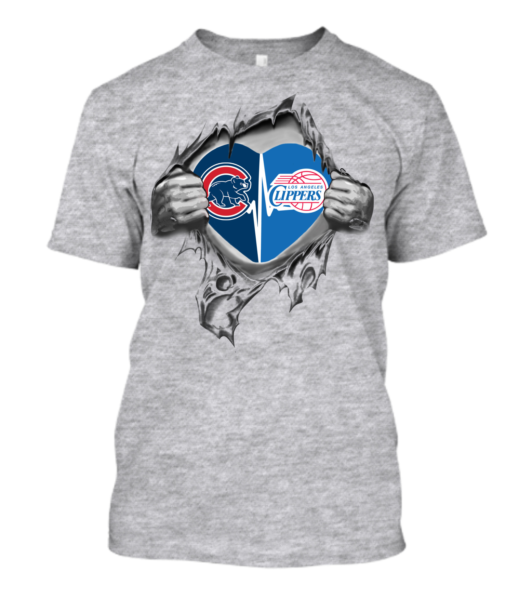 Cubs Clippers It's In My Heart Chicago Los Angeles Sports T-Shirt