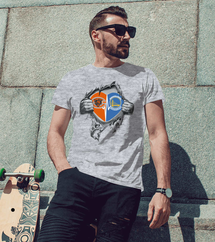 Chicago Bears Golden State Warriors It's In My Heart T-Shirt