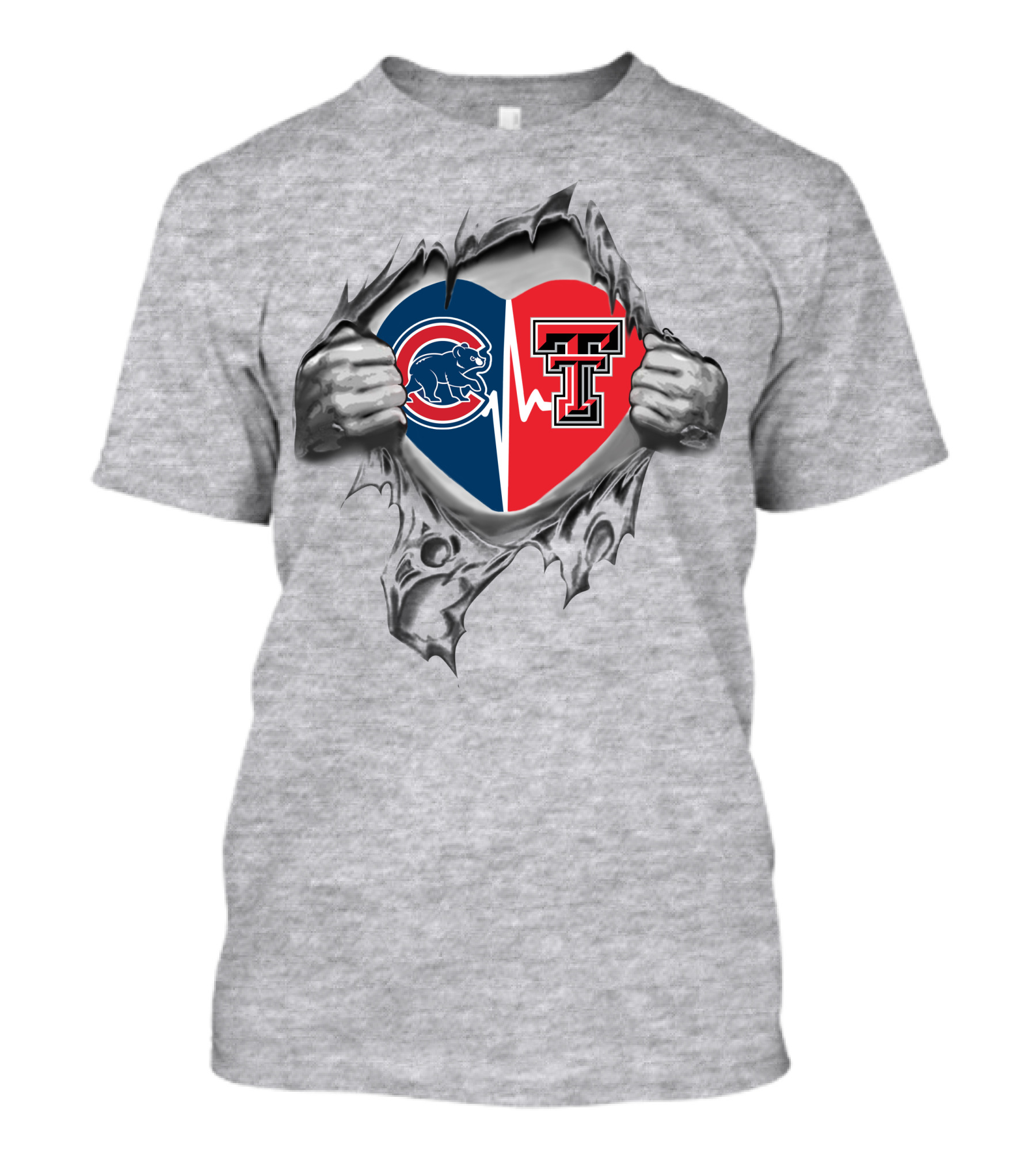 Cubs Texas Tech Heartbeat Sports Passion T-Shirt