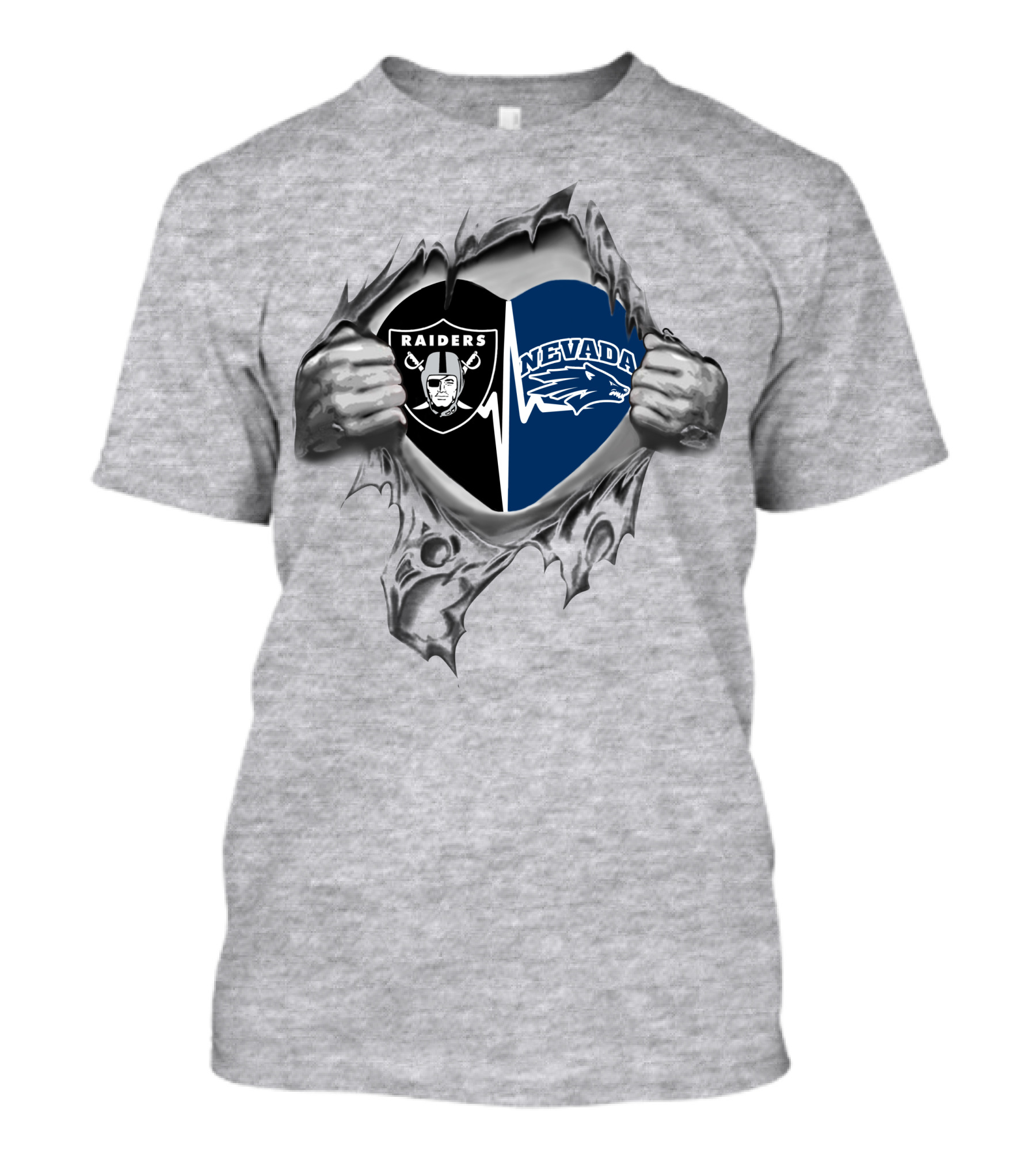 Raiders Nevada Wolf Pack Heart Raiders Nevada Wolf Pack T-Shirt