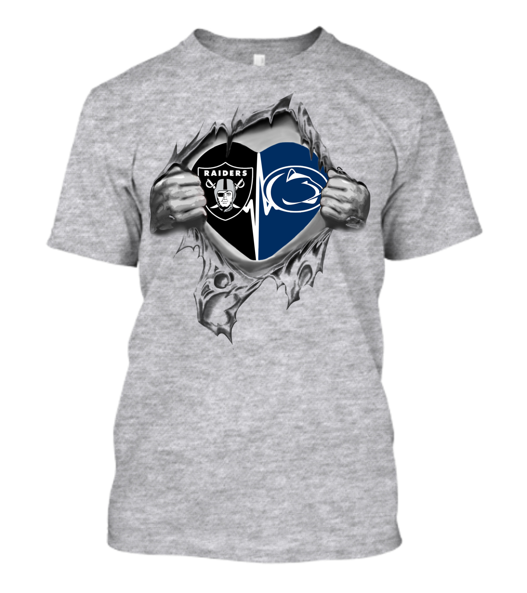 Raiders Penn State Heartbeat Loyalty Fusion T-Shirt