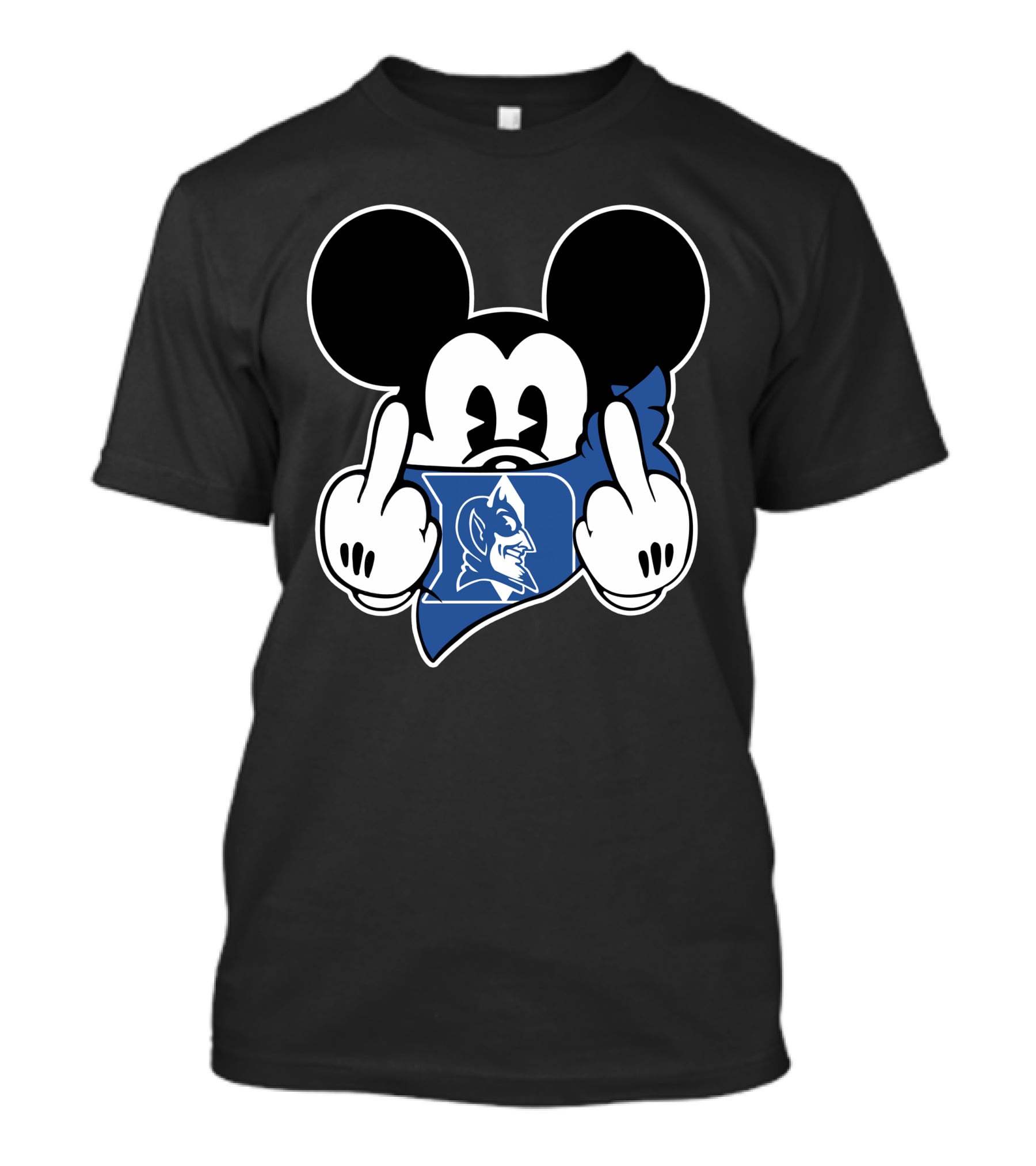Duke Blue Devils Mickey Middle Finger T-Shirt