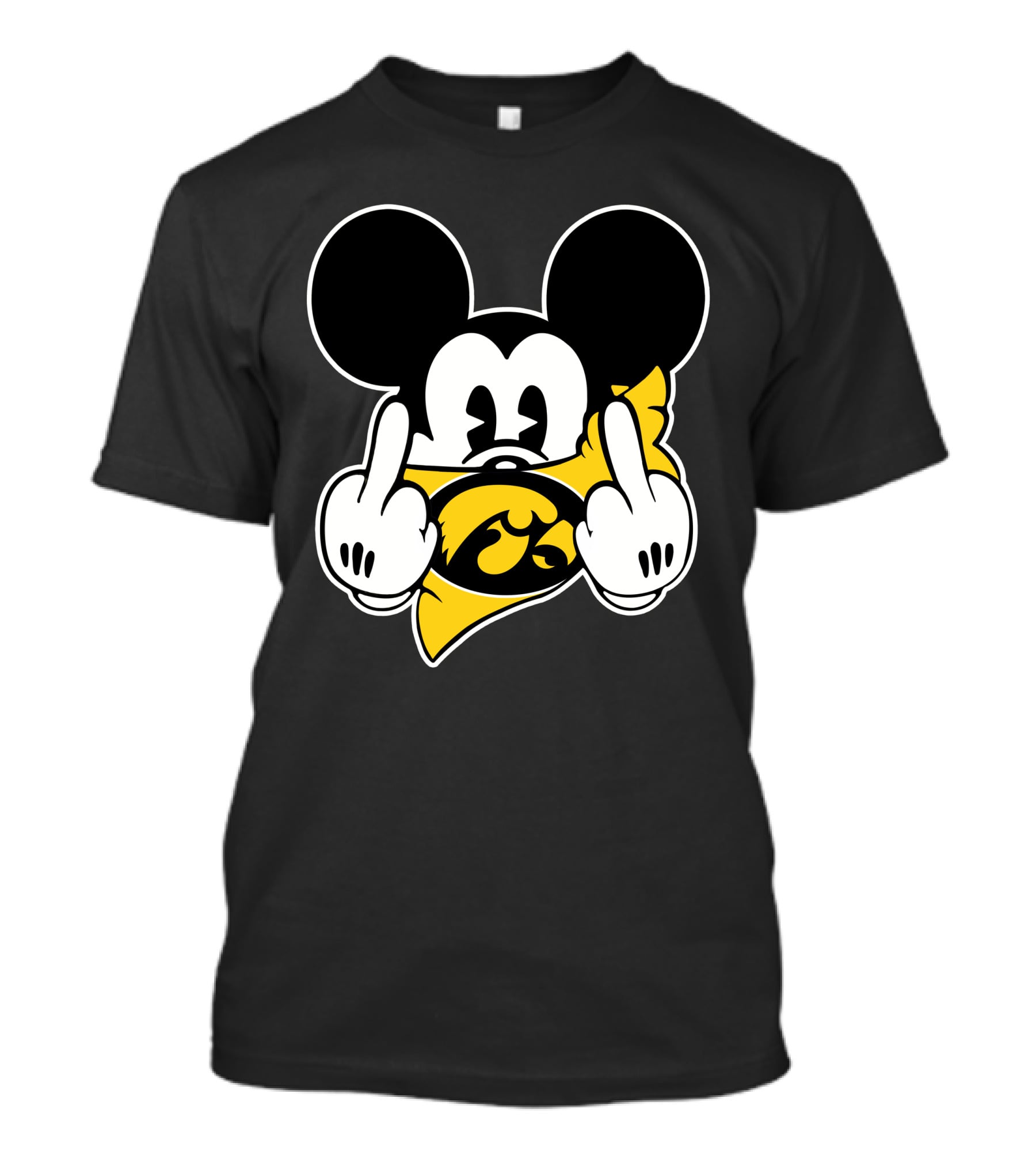 Iowa Hawkeyes Mickey Mouse Logo Fusion T-Shirt