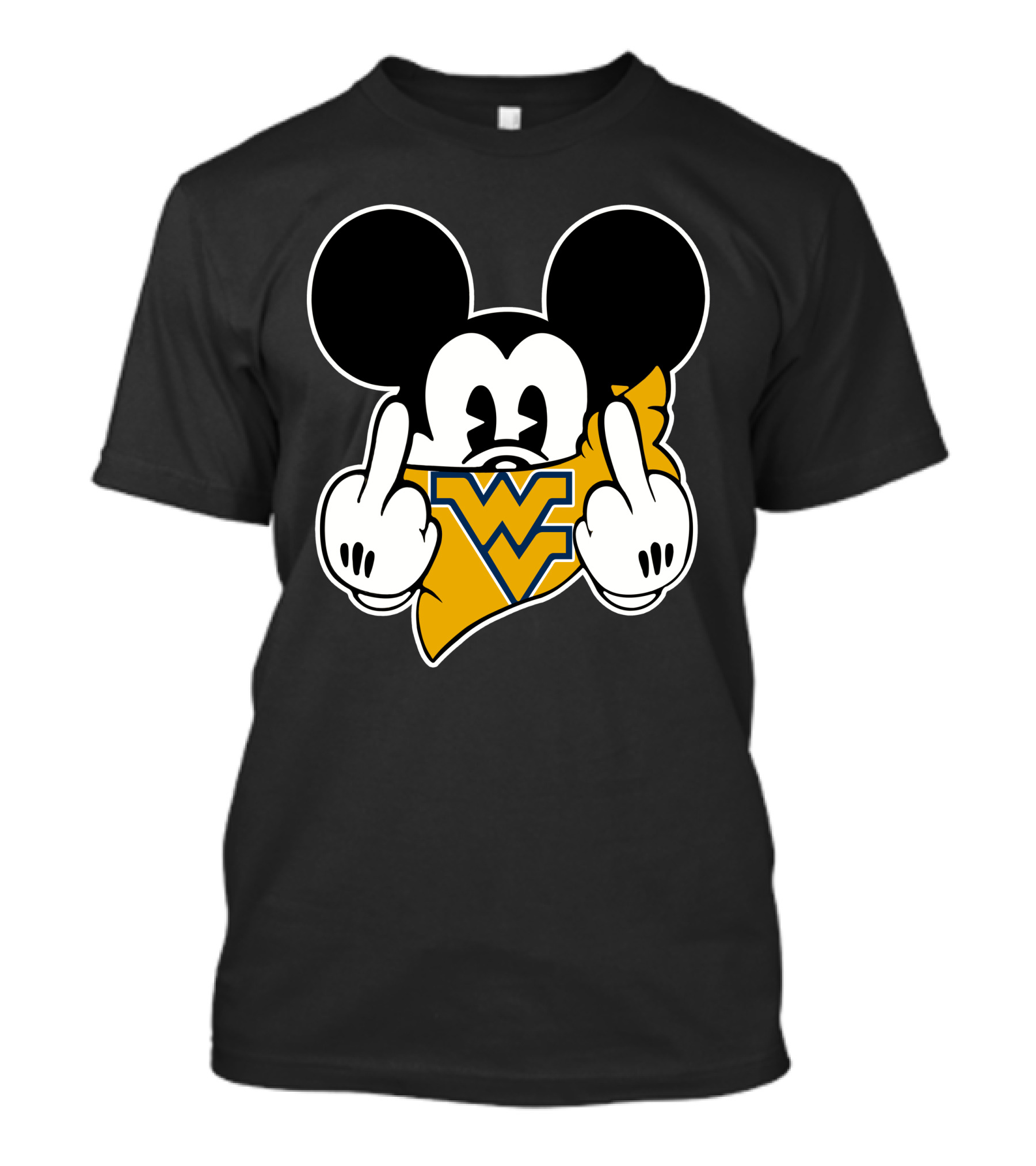 West Virginia Mountaineers Mickey Wv Bandana Gesture T-Shirt