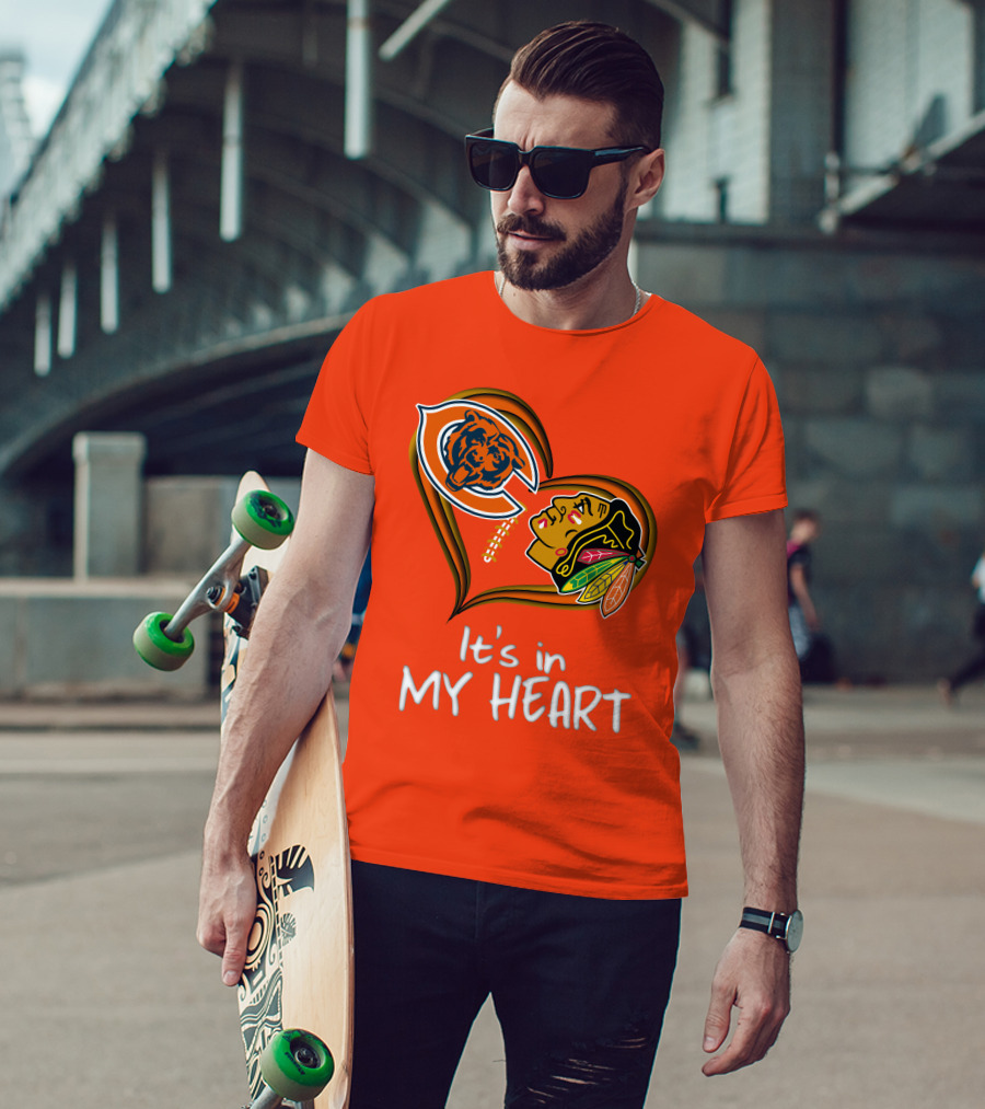 Bears Blackhawks It's In My Heart T-Shirt