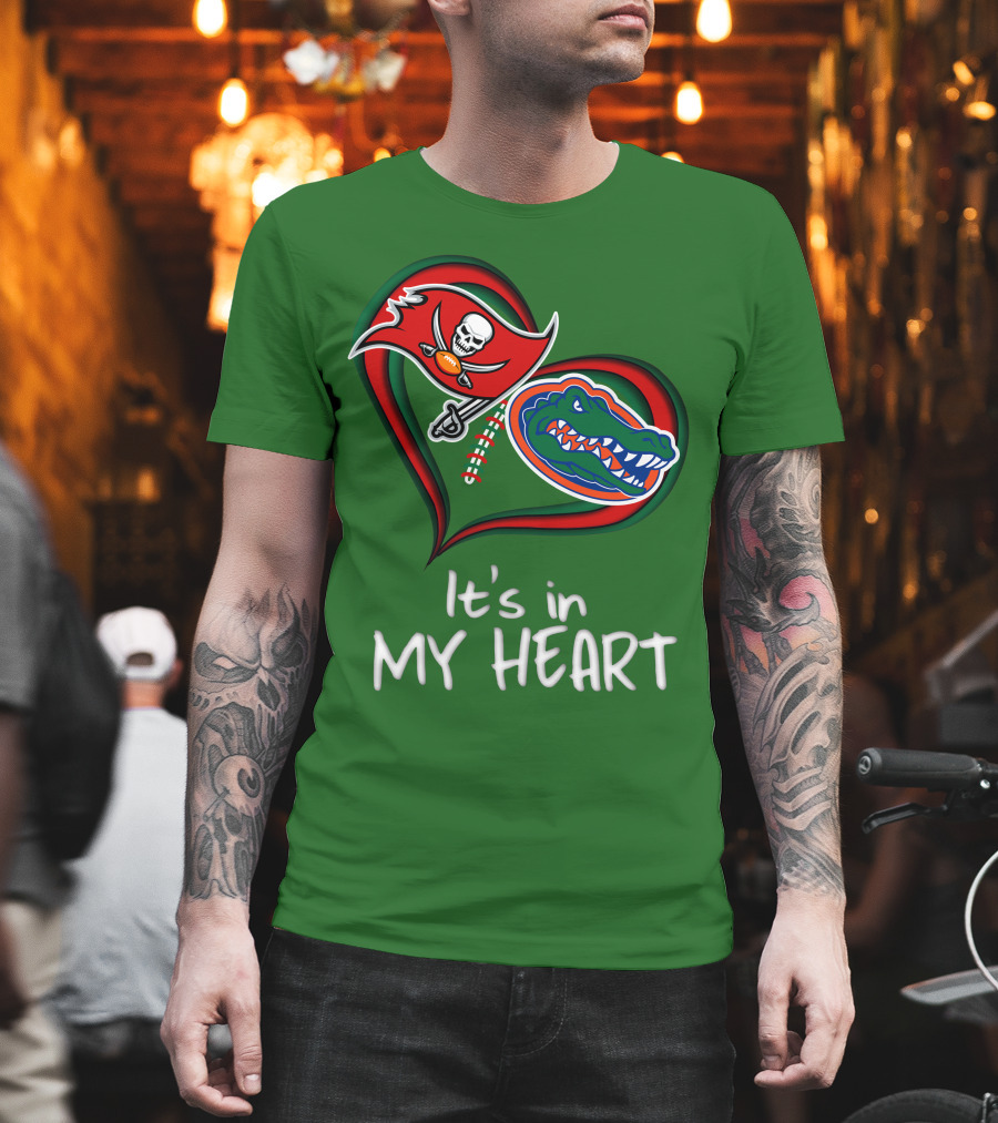 Tampa Bay Buccaneers and Florida Gators It's in My Heart T-Shirt