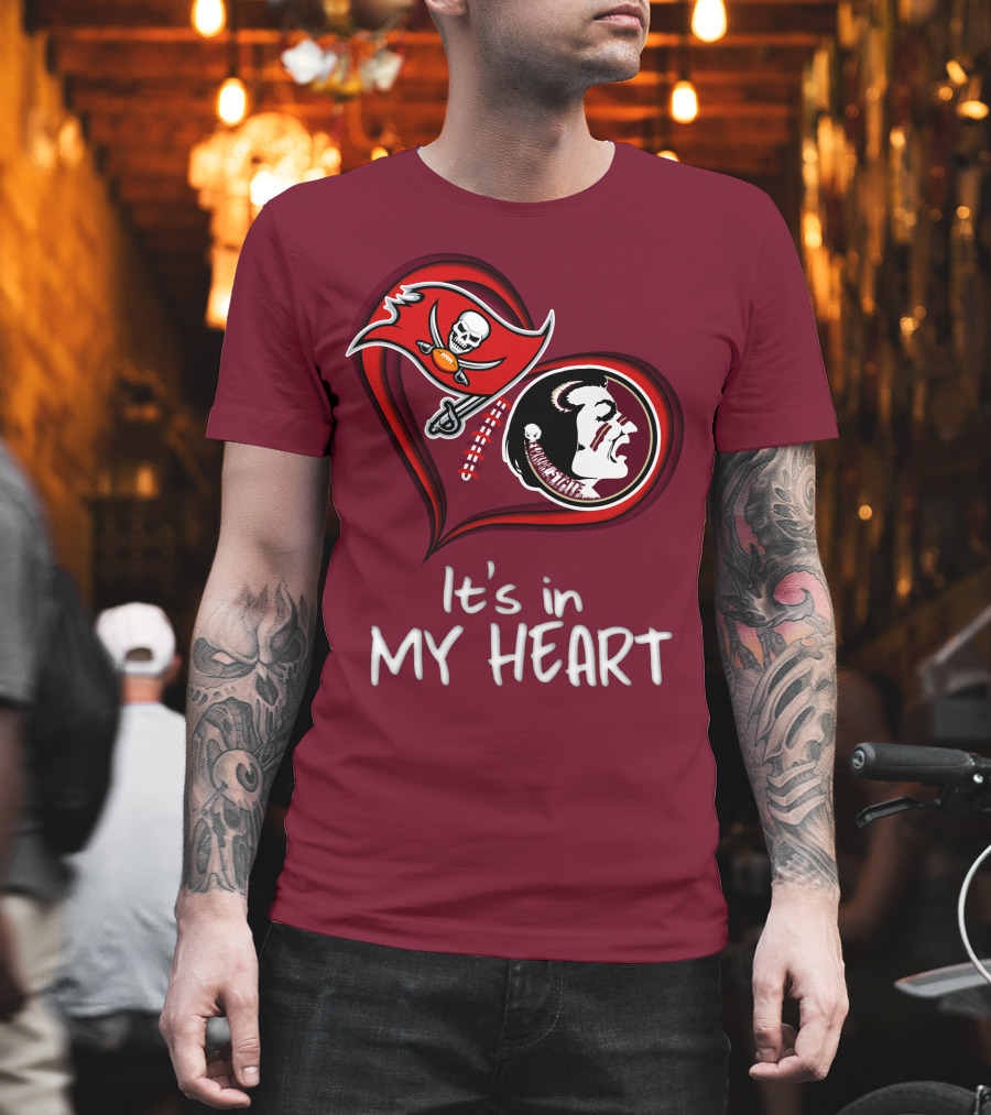 Buccaneers Seminoles It's in My Heart T-Shirt