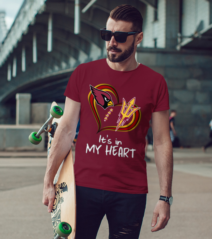 Arizona Cardinals Sun Devils It's In My Heart T-Shirt