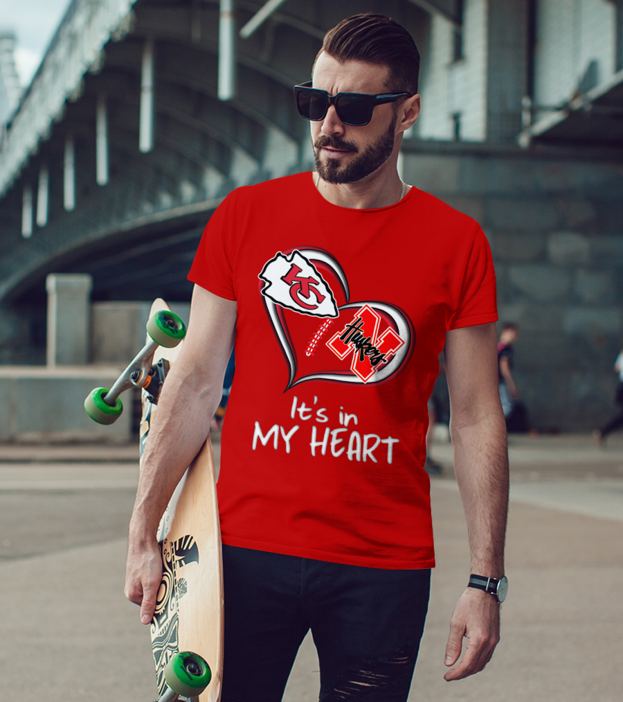 Kansas City Chiefs Nebraska Huskers It's In My Heart T-Shirt