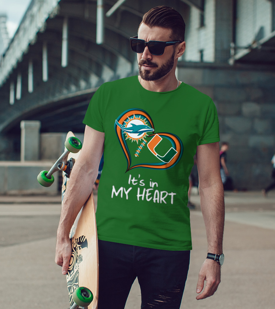 Dolphins Hurricanes It's In My Heart T-Shirt