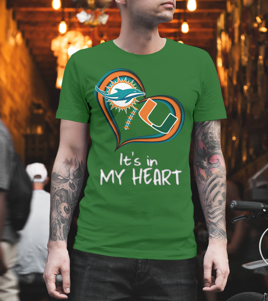 Dolphins Hurricanes It's In My Heart T-Shirt