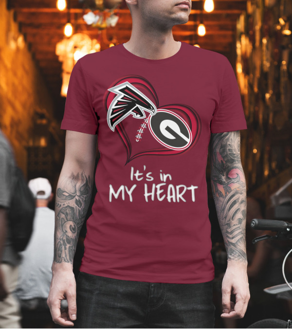 Falcons Bulldogs It's in My Heart T-Shirt Falcons Bulldogs It's in My Heart T-Shirt