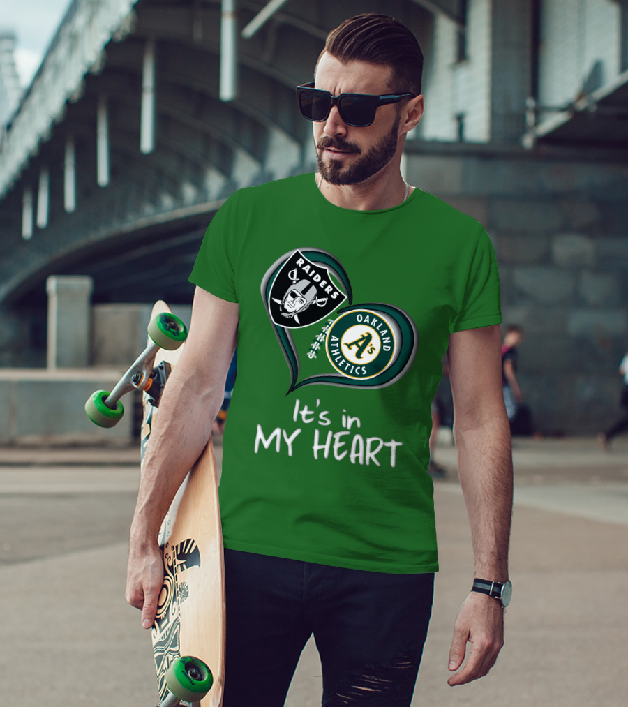 Raiders Oakland Athletics It's In My Heart T-Shirt