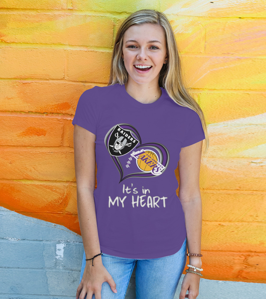 Raiders Lakers It's In My Heart T-Shirt