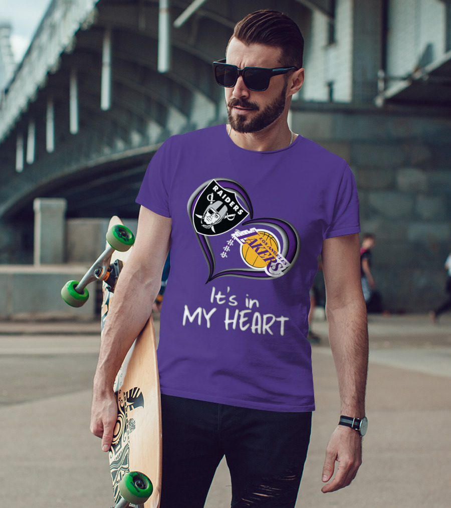 Raiders Lakers It's In My Heart T-Shirt