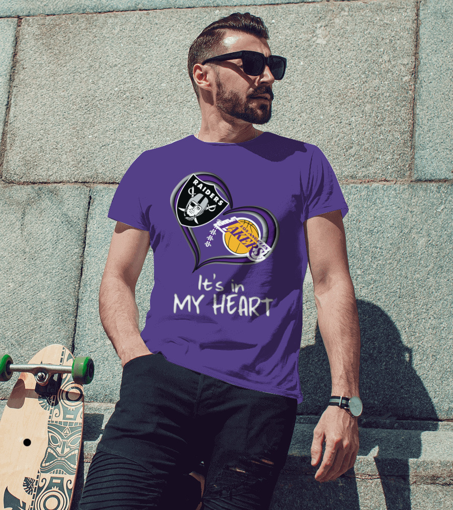 Raiders Lakers It's In My Heart T-Shirt