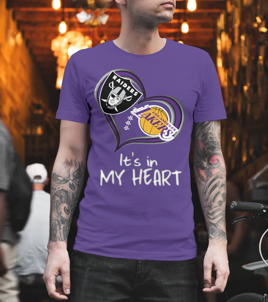 Raiders Lakers It's in My Heart T-Shirt