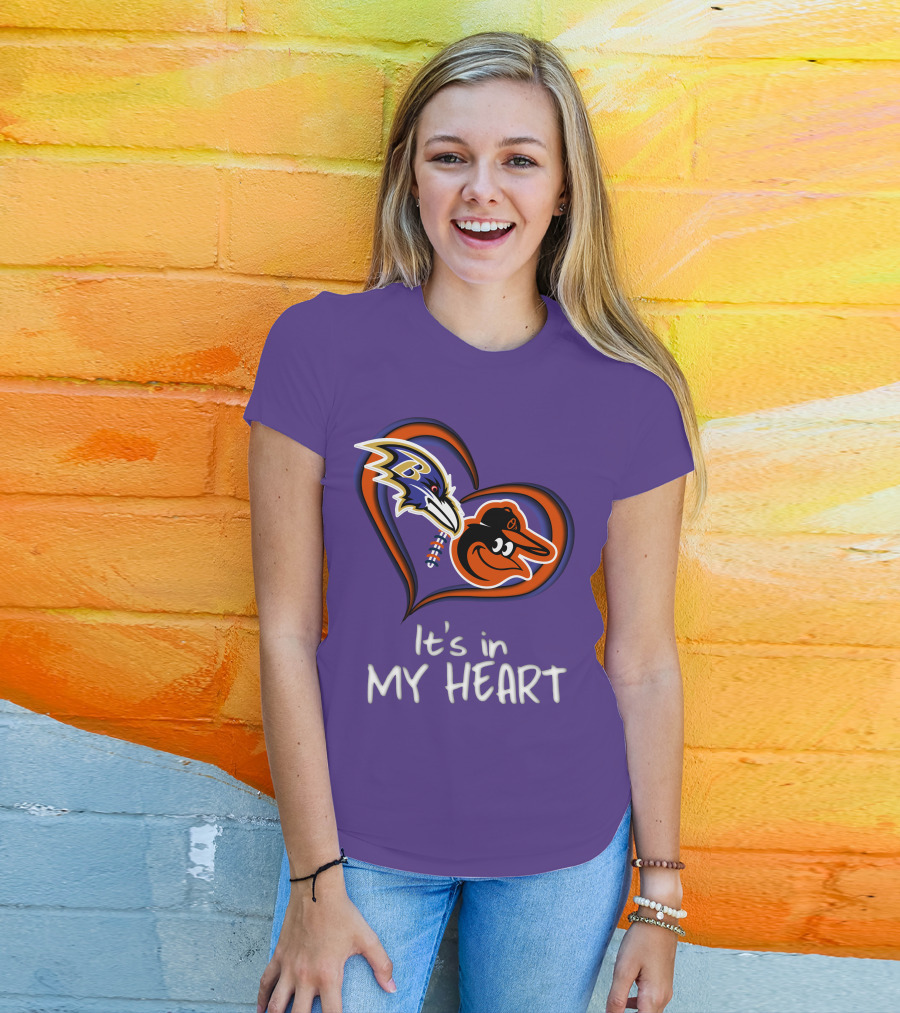 Ravens Orioles It's In My Heart T-Shirt