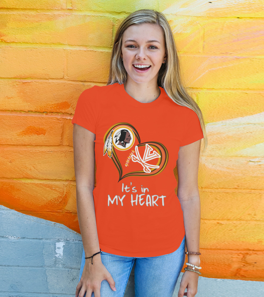 Redskins Virginia Cavaliers It's In My Heart T-Shirt