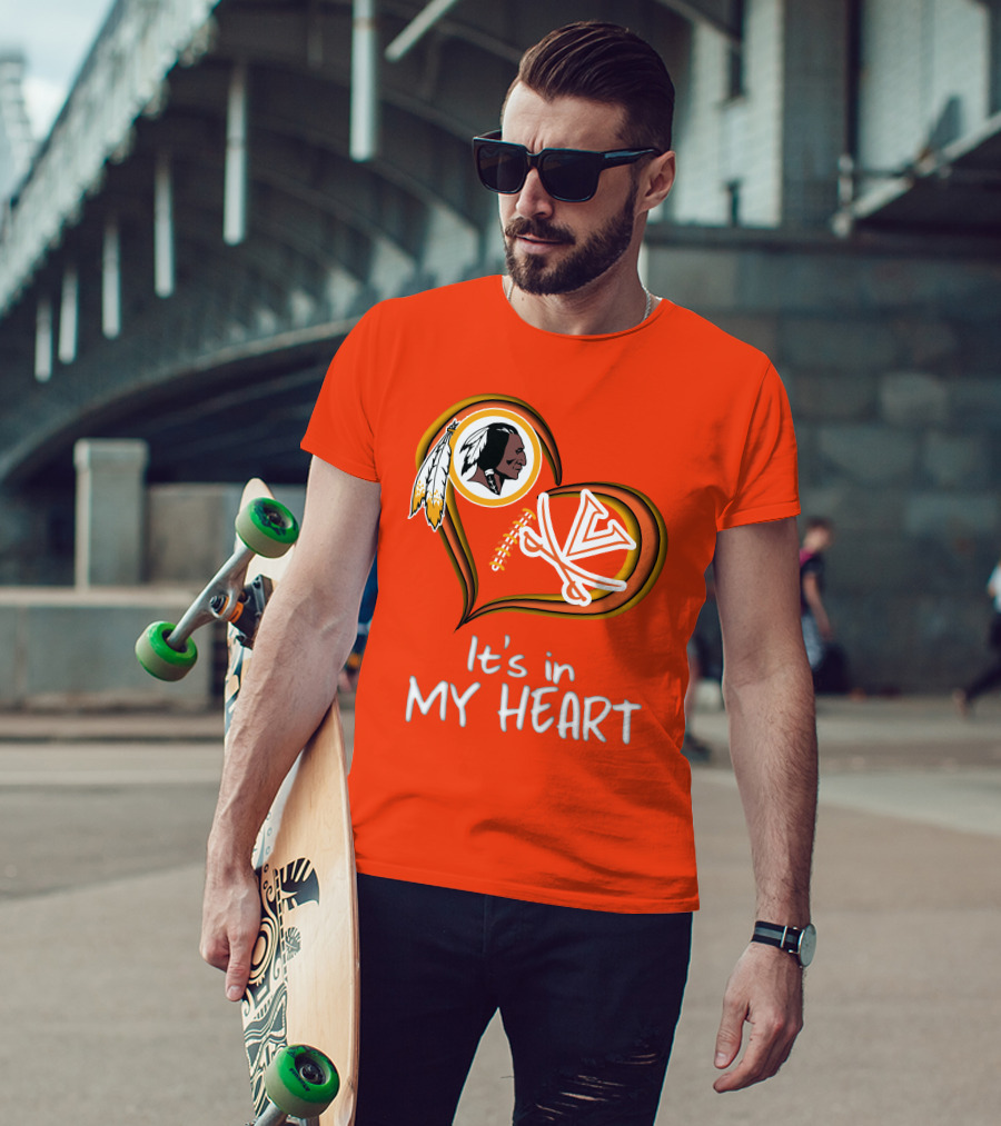 Redskins Virginia Cavaliers It's In My Heart T-Shirt
