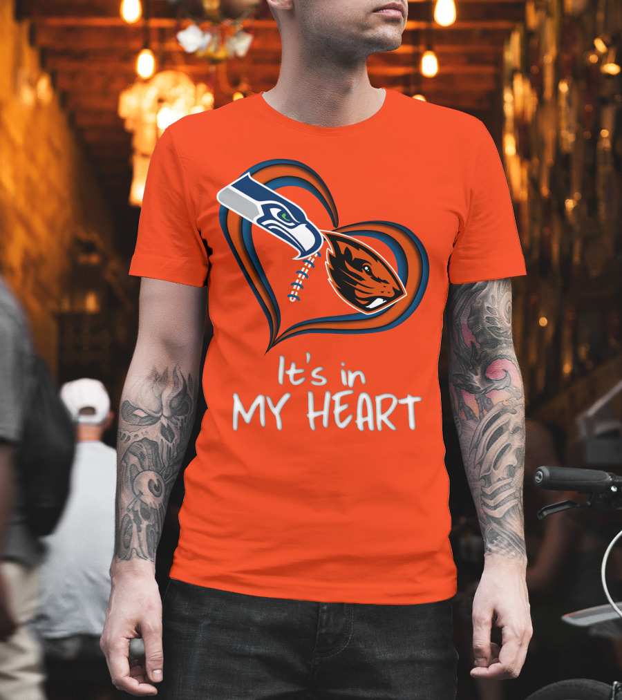 Seahawks And Beavers It's In My Heart T-Shirt