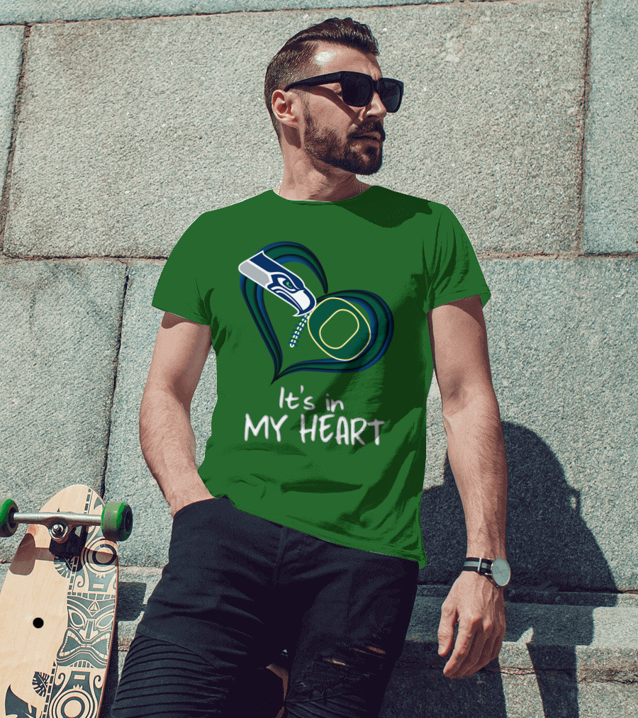 Seahawks Ducks It's In My Heart T-Shirt