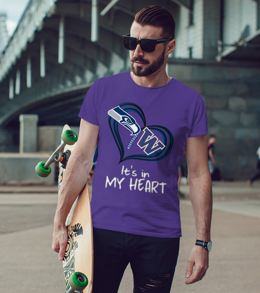 Seahawks Huskies It's In My Heart T-Shirt