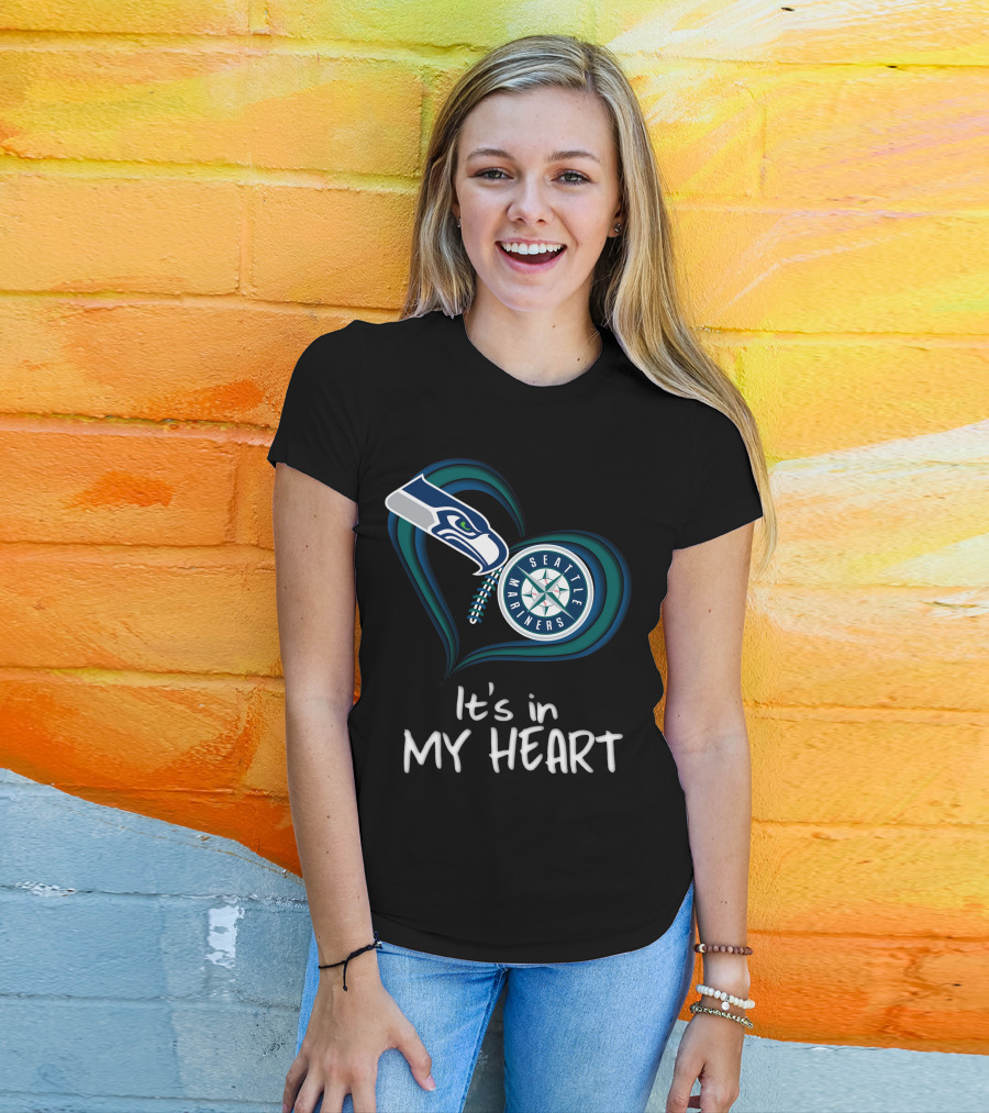 Seahawks Seattle Mariners It's In My Heart T-Shirt
