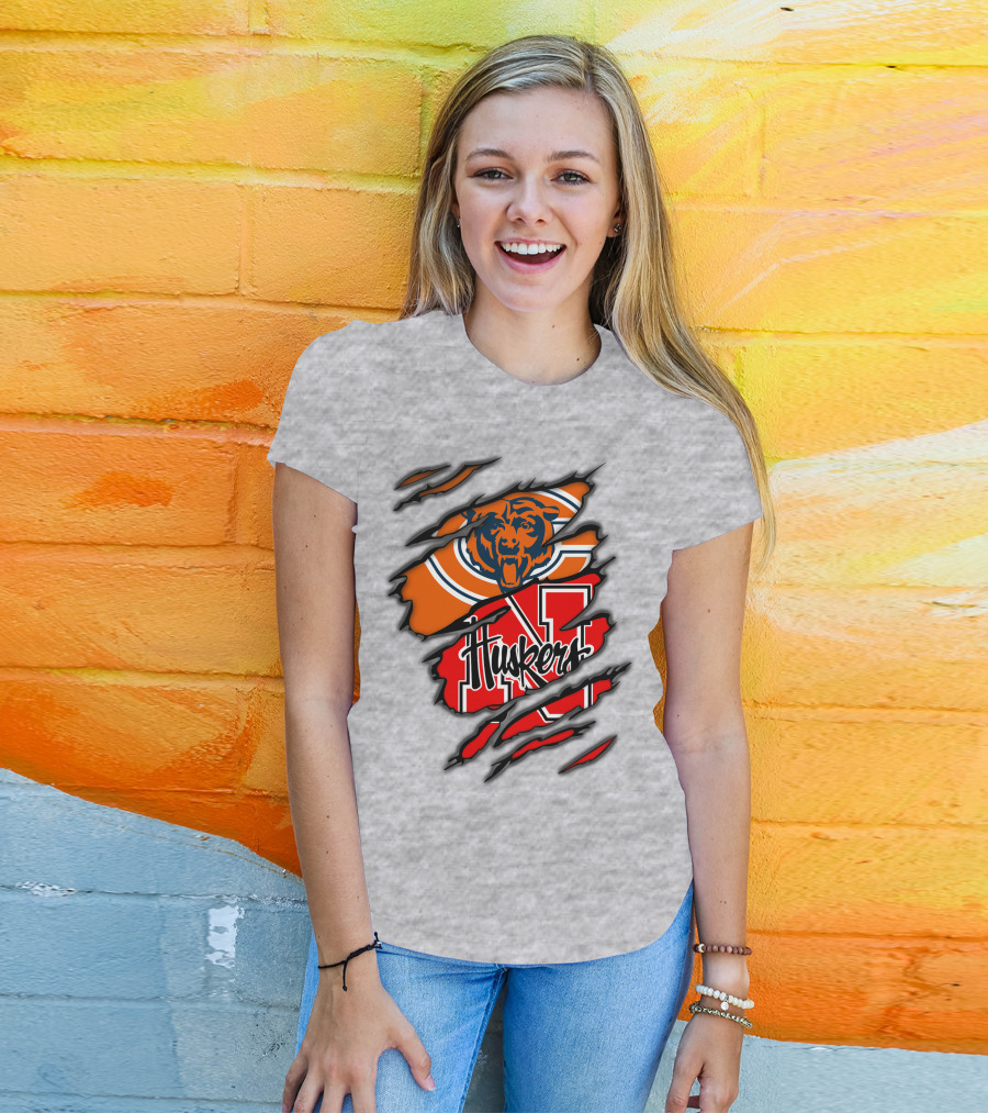 Bears Huskers Claw Mark T-Shirt