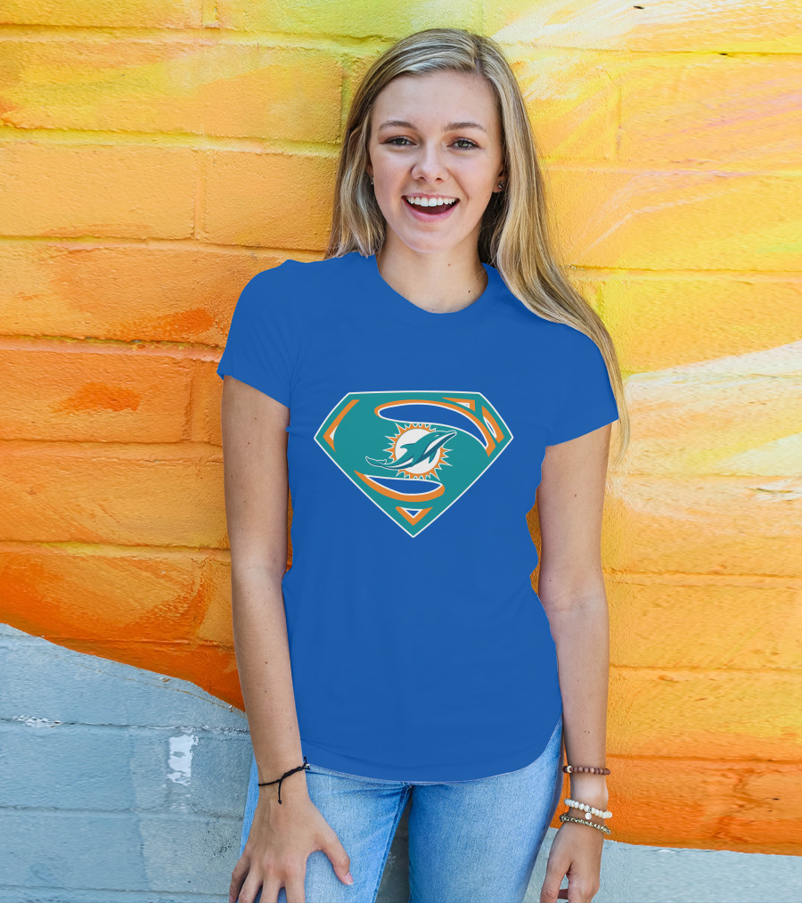 Miami Dolphins Super S Logo Mashup T-Shirt