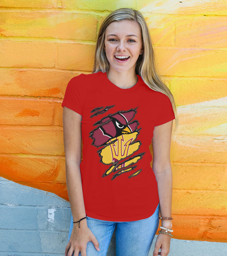 Arizona Cardinals State Sun Devils Fusion T-Shirt