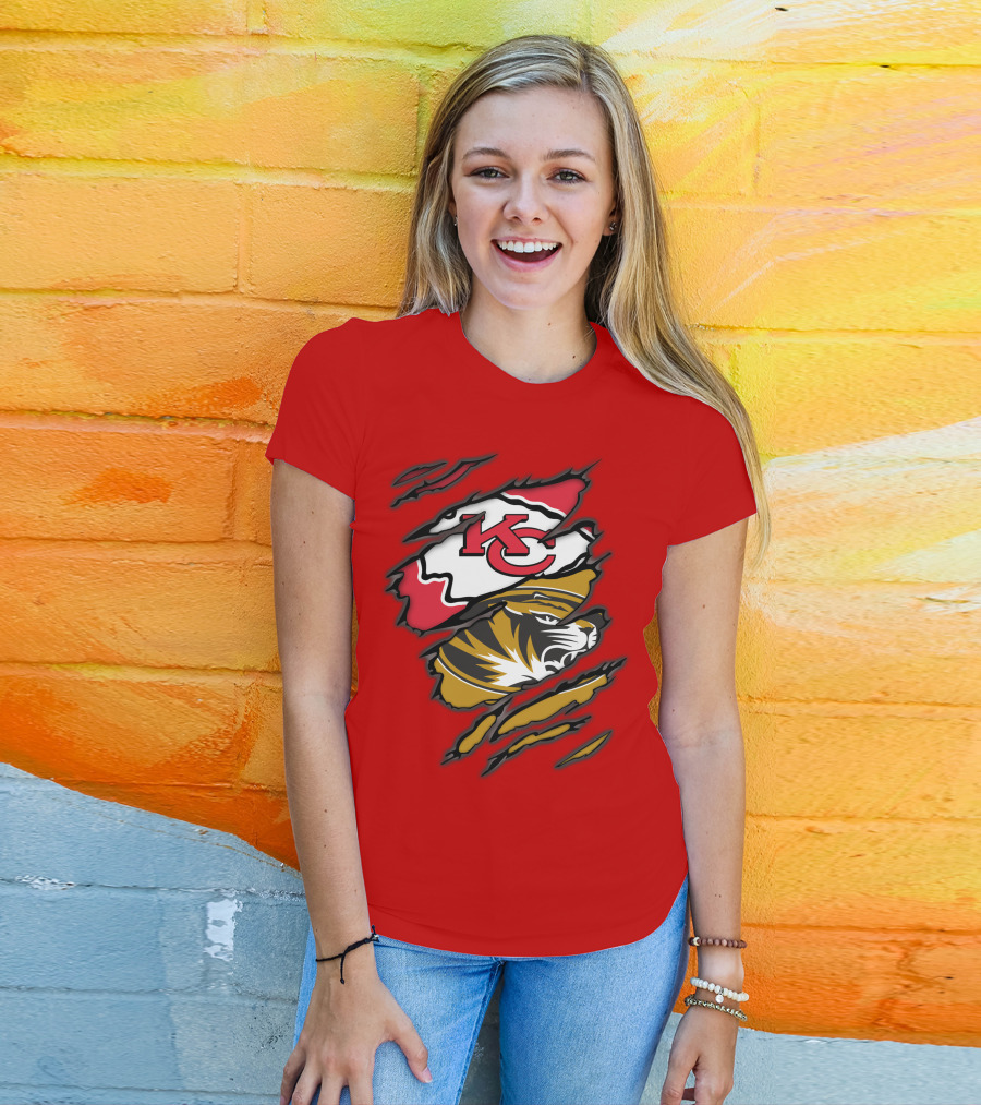 KC Chiefs Missouri Tigers Claw T-Shirt
