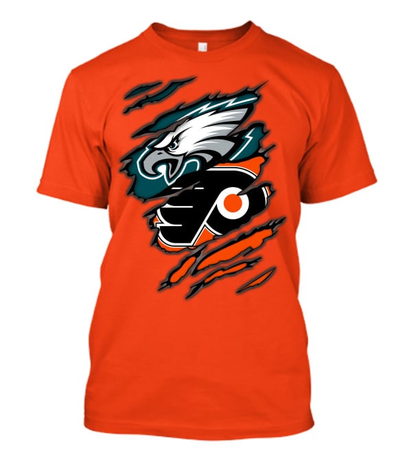 Philadelphia Eagles Flyers Logo Mashup T-Shirt