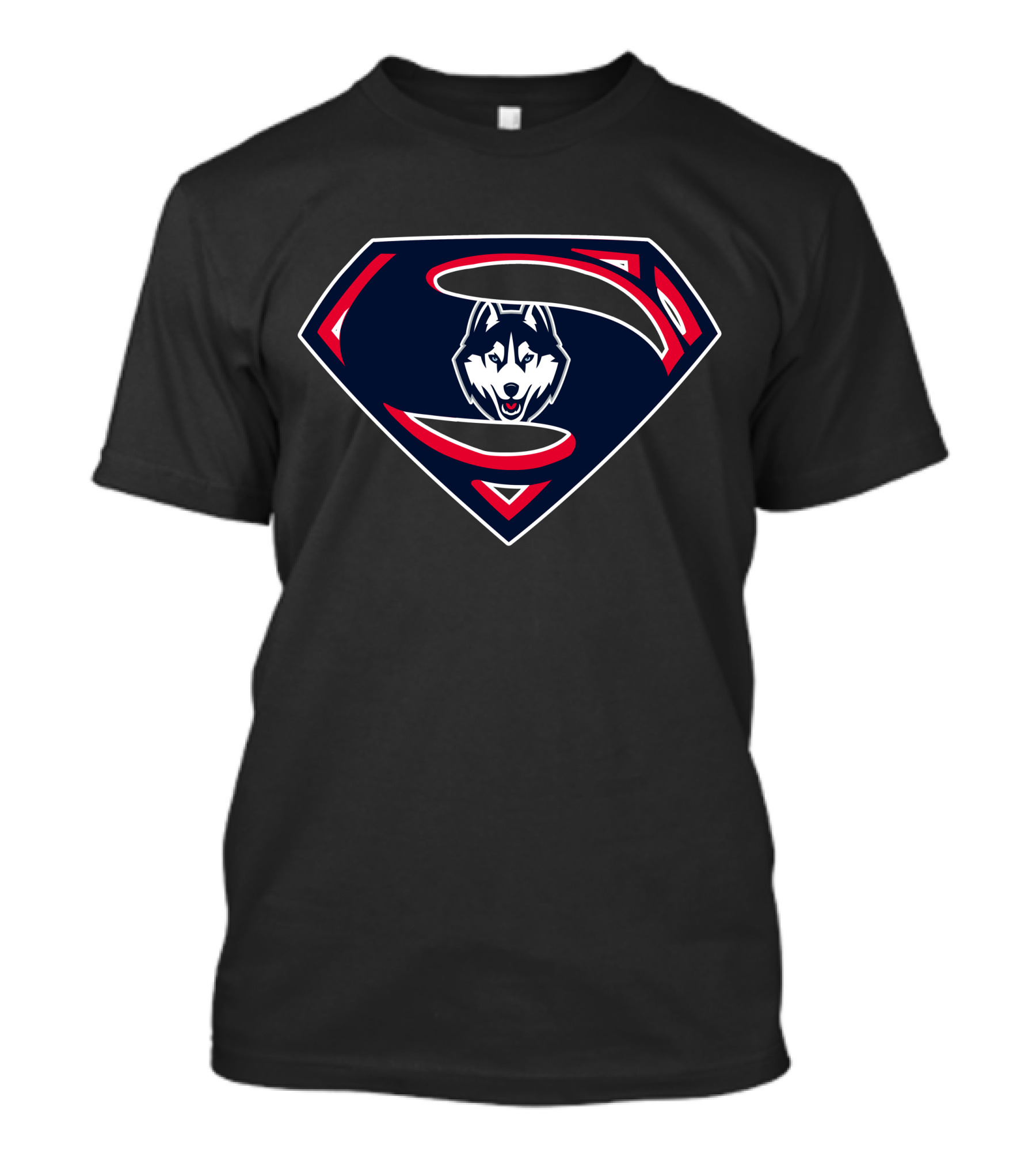 Superman Huskies Shield Logo Emblem T-Shirt