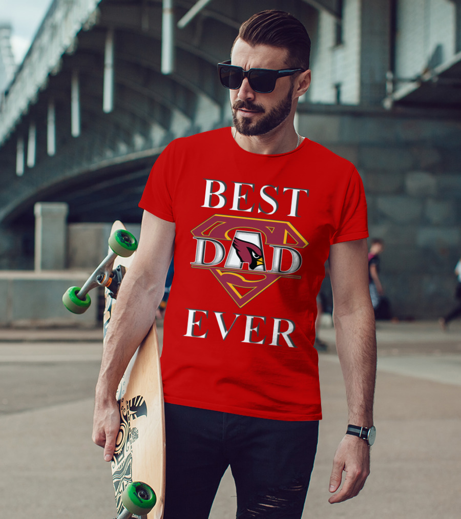 Best Dad Ever Cardinals Super Dad T-Shirt